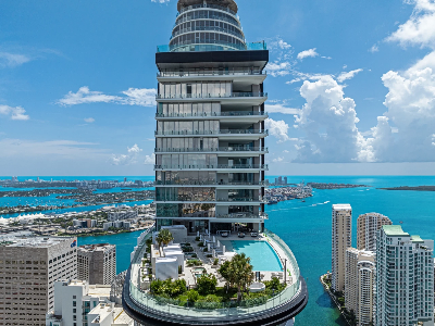 Drone Photography of the Rooftop Pool of Aston Martin Residence