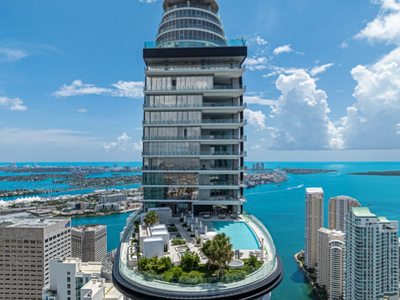 Drone Photography of the Rooftop Pool of Aston Martin Residence