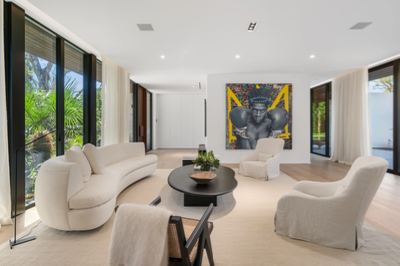 Modern Contemporary living room in Coral Gables